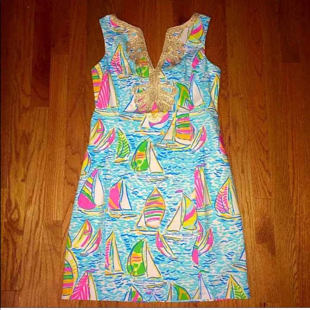 Lilly Pulitzer you gotta regatta shift dress